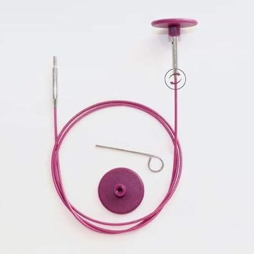 KnitPro K10644 Kabel, Edelstahl, Lila, 80cm