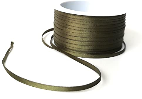 s.dekoda Satinband 50m x 3mm Olivgrün - Grün Schleifenband Dekoband Satin
