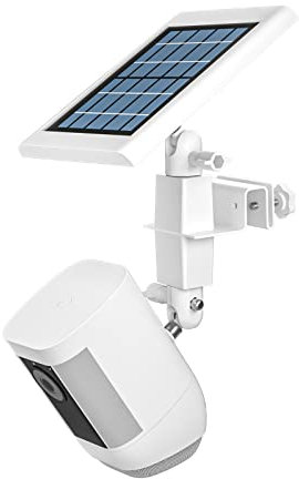 HOLACA 2-in-1 Weatherproof Gutter Mount for Stick Up Cam Pro Solar Panel, Spotlight Cam Pro Battery and Stick Up Plus Battery Outdoor Mount Accessories for Ring Super Solar Panel (White)