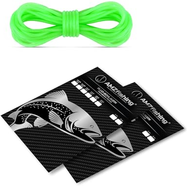 NEU AMZfishing® 1m oder 3m Fluo-Schlauch | Meeresangeln | Norwegen Zubehör | Leuchtschlauch zum Angeln | Angelzubehör | Angeln Zubehör | Fluoreszierend (3 Meter, f: #3,0mm)