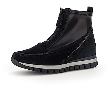 Gabor Damen Klassische Stiefeletten, Frauen Boots,Wechselfußbett,Komfortable Mehrweite (H),schw./Vulcano(Mic),38.5 EU / 5.5 UK