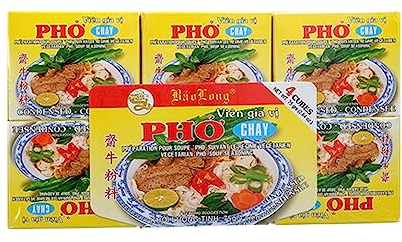 Pho Chay Bao Long Bouillonwürfel Suppengewürz - Vietnamesische Würzmischung für Suppe Reisnudelsuppe vegetarisch - OG ASIA - 12er Pack - 12x 75g