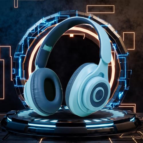 Bluetooth Headphones Over-Ear, HiFi Stereo Foldable Lightweight Headset, Deep Bass Soft Earmuffs Wireless Headphones for Home Office Cellphone PC Prime Of Day Deals 2024 Lightning Deals Of Today