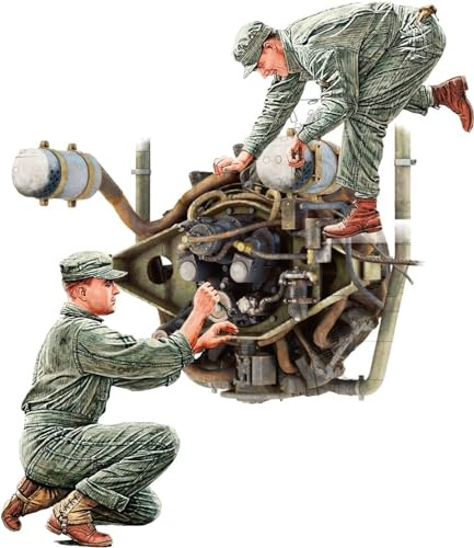 MiniArt 35461 1:35 US Panzer Rep. Crew m. W670 Motor - originalgetreue Nachbildung, Modellbau, Plastik Bausatz, Basteln, Hobby, Kleben, Modellbausatz, Zusammenbauen, unlackiert