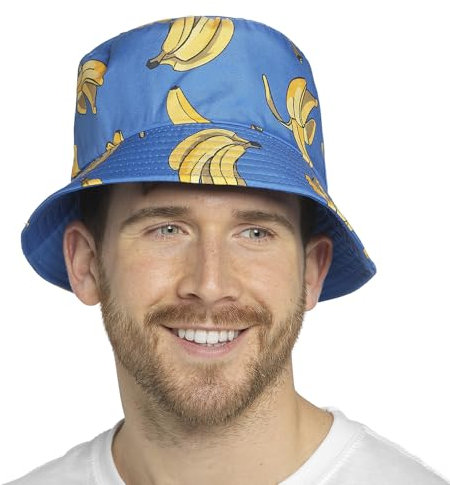 undercover lingerie Leichter Fischerhut für Erwachsene, Outdoor, Angler, Sommer, Indie-Hüte, Blaue Bananen, M/L