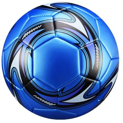 Gehanico Ballon de Football Enfants Adultes Portable en Plein air PU en Cuir Balle Enfants Competition Professionnelle de Foot Professionnels Sport d'entraînement (Bleu)
