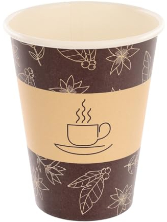 Love Nature Pappbecher 250 ml – Kaffeebecher to Go – 50 Stück zum Servieren von Kaffee, Tee, heißen und kalten Getränken
