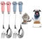 ORUZA Pet Food Spoon, 4 Pcs Paw Cat Can Spoon, Stainless Steel Pet Food Fork Spoon Set Pet Cat Dog Feeding Spoon for Pet Feeding Wet