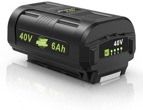 Djsanu OP4060 TW 40V Max 6.0Ah Lithium Battery Replacement for Ryobi 40V Power Tools, Compatible with OP4015, OP4040, OP4026A, OP40201, OP4050A, OP40261, OP4060A, 240Wh High Capacity