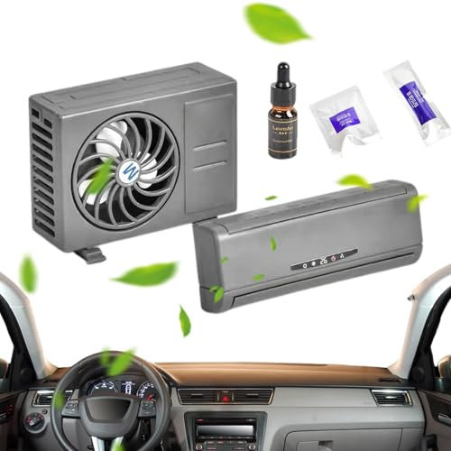 Lesunbak Car Solar Air Fresheners Clip, Air Conditioner Shape Car Air Fresheners Vent Clips, Automotive Scent Diffuser Vent Clip, Creative Car Fragrance Diffuser Vent Clip, EssentialOil