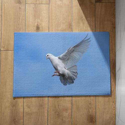 CEVAN Schmutzfangmatte Schöner Wohnen Fussmatte Badezier Taube Schmutzfangmatte Willkoen Türmatte Landhaus 40x60cm