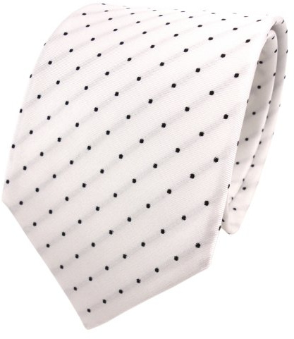 TigerTie Designer Seidenkrawatte in gepunktet - Krawattenbreite 8 cm