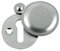 Carlisle Brass Victorian Standard Profile Keyhole CLOSED Covered Lock Swing Cover Plate Escutcheon 32mm + Screws (Satin Chrome)