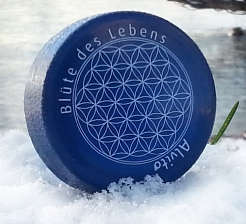 3 * Trinkdeckel Blüte des Lebens für 1 Liter und 0,5 Liter Tritan Flasche von Alvito; energiespendendes Ursymbol zu Anreicherung für ihr (gefiltertes) Wasser, Blume des Lebens