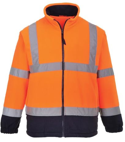 Portwest Hi-Vis Two Tone Fleece, Size: M, Colour: Orange/Navy, F301ONRM
