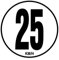Wandtattoo, Geschwindigkeitsbeschränkung 25 km/h, 20 cm