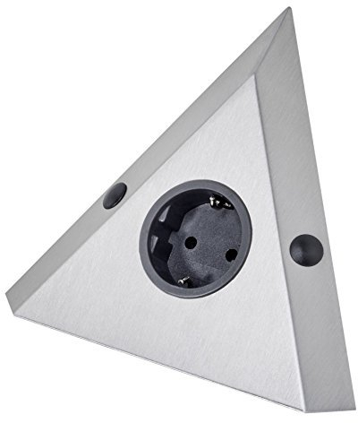 Ecksteckdose Edelstahl Steckdosenelement Aufbausteckdose Küche Powerport *552696