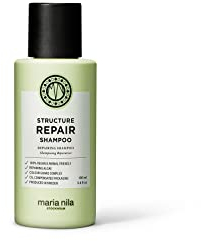 Maria Nila - Structure Repair Shampoo, 100 ml - Sanftes Feuchtigkeitsshampoo für geschädigtes und trockenes Haar - Mit Algenextrakt & Colour Guard Complex - Vegan & Tierfreundlich - Reisegröße