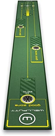 WELLPUTT - Golf Training Putting Mat - 3m Start 2.0