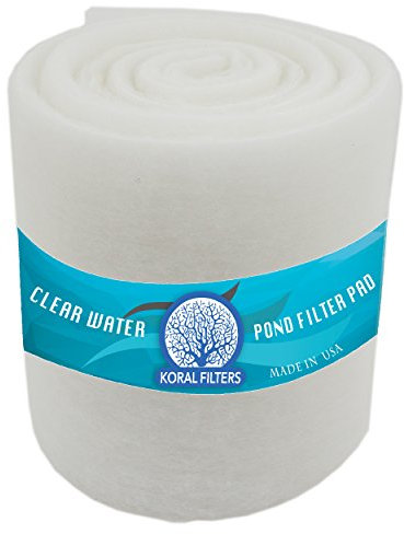 Premium Koi Teichfiltermedien Rolle - Hocheffiziente Teichfilter für Außenteiche, wiederverwendbares Fischteich-Filtermaterial, hergestellt in den USA (PRO - farbstofffrei - 1,8 m)