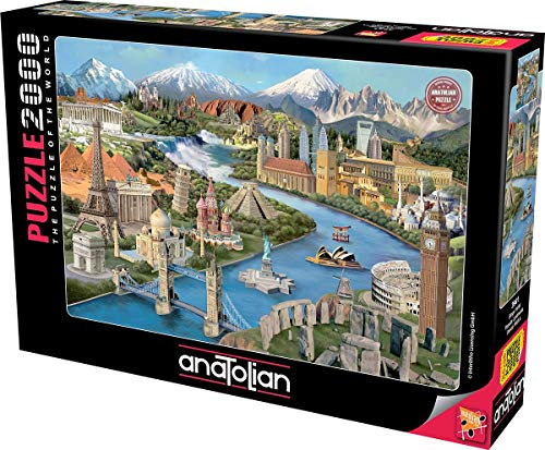 Anatolian 2000-Piece Jigsaw Puzzles - Popular Landmarks for Adults, Ideal, Made of Eska Board