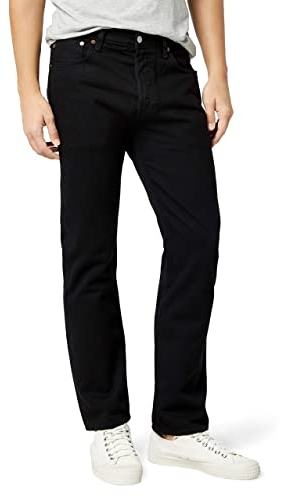Levi's - Jean 501 confortable pour homme, coupe standard, en denim - Noir - 33 W/34 L