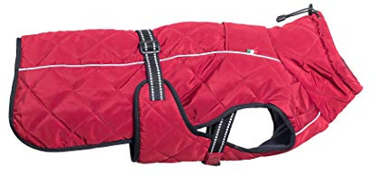 CHIARA Nelson Mantel mit Geschirr CHJ-Y1815RD-L- Wintermantel, Übergangsjacke, Weste (Größe: L, hochqualitativ, Material: 100 % Polyester, elastisch, elegant), Rot