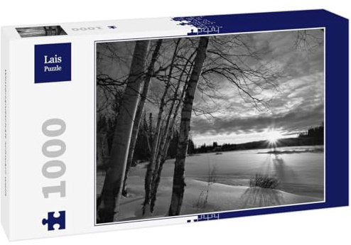 Lais Puzzle Winterlandschaft schwarz weiß 1000 Teile