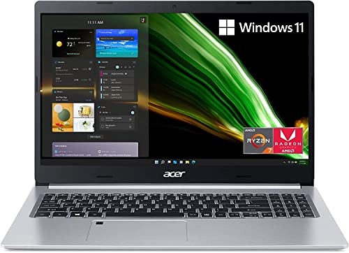 Acer Aspire 5 Slim 15.6 FHD IPS Premium Laptop | AMD Ryzen 7 3700U | Backlit Keyboard | Fingerprint Reader | Windows 11 (Silver, 8GB DDR4 | 256GB SSD)