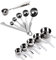 Vegena Ensemble Cup Mesure et Cuillères doseuses, Cuillères et Tasses à mesurer en Acier Inoxydable avec Mesure Règle,5 Tasses à mesurer,5 cuillères doseuses avec Règle,1 Scoop avec Clip, Lot de 12
