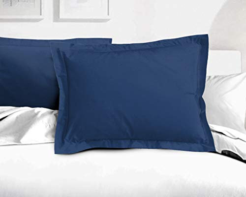 Lot de 2 Taies d'oreiller 100% Coton Bleu Indigo D'ORIENT 50x70 cm