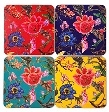 William Morris Set of 4 Anthina Boxed Melamine Coasters