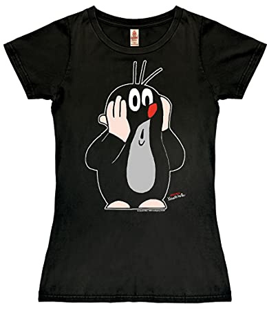 Logoshirt® Der kleine Maulwurf T-Shirt Damen | Offiziell lizenzierter Maulwurf-Fanartikel, Der kleine Maulwurf - Oh Oh-Print, 100% Baumwolle, lustiges Cartoon-Motiv