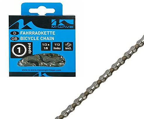 KMC M-Wave Single Speed Chain 1/2 x 1/8 Single Speed Bikes 112 Link BMX Fixie Fixed Wheel Sturmey Archer