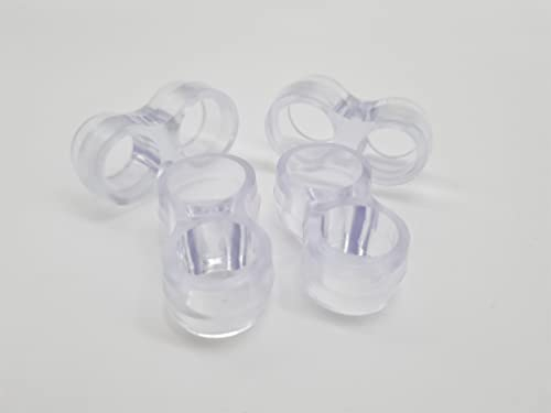 4 Stück Türklinkenpuffer doppelring gedreht Türstopper Klinke Gummi transparent Türgriff Schutz flexibel Stopper für Türklinke Fenstergriff