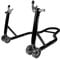 Motorradständer/Montageständer Parzini Strada hinten/Hinterrad, V-förmiger Adapter, schwarz, gummiert Universal Motorrad