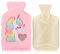 Hot Water Bottle with Cover,Removeable & Washable Soft Unicorn Plush Bottle Cover Warm in Winter,Natural Rubber 1 L for Neck,Waist,Back,Legs,Shoulder (Pink)