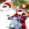 UVCMDUI Helmüberzug Motorrad, Weihnachten Weihnachtsmann Motorrad Helm Abdeckung, Lustiger Helm-überzug, Motorradhelm überzug Plüsch für Motorradhelm
