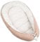 PIMKO Babynest Babynestchen für Baby Kuschelnest 2-seitig Babykokon für Säuglinge und Neugeborene Babynestchen 100% Baumwolle Nestchen geeignet für Zuhause 55 x 90 cm (Beige Musselin)