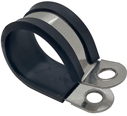 Lumonic 34mm Rohrschellen mit Gummieinlage Edelstahl V2A I Kabelschellen zum Schrauben I Schlauchschelle 34mm, Rohrschellen, Befestigungsschelle 34mm,