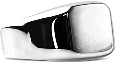 Beydodo Silber Ring Herren 925, Ringe Männer 11MM Poliert Quadrat Siegelring Silber Ringe Personalisiert Partnerringe Gr.58 (18.5)