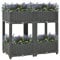 Yolola hochbeet Kunststoff Hochbeete Für Garten hochbeet wpc blumenkübel hochbeet Rattan Blumenkasten Pflanzkübel Hochbeet Hochbeet Balkon Für Garten Polypropylen-Dunkelgrau-80 x 40 x 71 cm