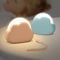Annmore Veilleuse LED Nuage, Rechargeable Lampe de Nuit pour Bébé Allaitement, Éclairage de Voyage, Lumière de Décoration pour Chambre d'enfant, Cadeau Fille Garçons