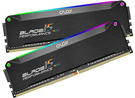 OLOy DDR5 RAM 16GB (2x8GB) Black Hairline Blade RGB 4800 MHz CL40 1.1V UDIMM (MD5U0848400BRKDE)