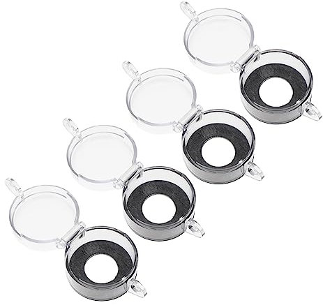 Baluue 4 Stück Transparente Schutzabdeckungen Für Not Aus Tasten Staubdicht Langlebig Einfache Montage Für Druckschalter Geeignet