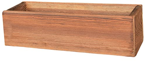 FUNOMOCYA Maceta rectangular de madera, jardineras rústicas con ventana, maceta de madera para plantas al aire libre, verduras, suculentas