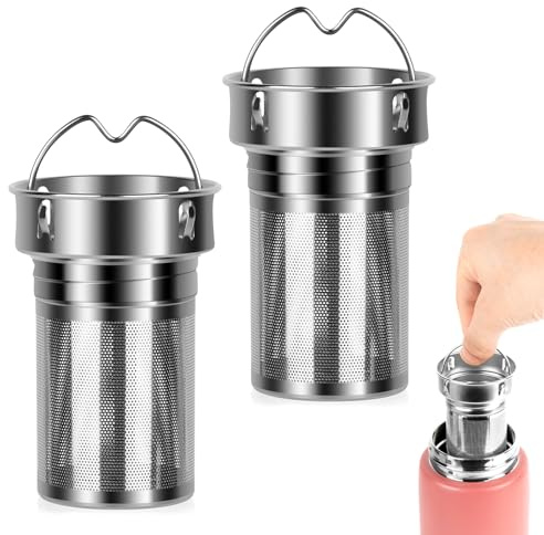 Linkidea 2 Stück Tee-Ei für losen Tee, kompatibel mit CamelBak Chute Mag, Tragekappe 20oz/25oz/32oz/40oz Aufsatz, 304 Edelstahl Wasserflasche Mesh Sieb, Diffusor, Filter