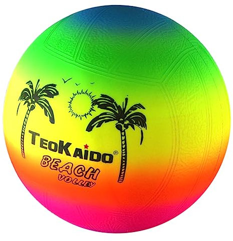 Cucuba Ballon en Caoutchouc d'eau Volley Handball Water Polo Entraînement ou Match (Rainbow) Taille 2