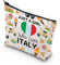 XYANFA Italien Reisetasche Italienische Reise Tasche Italien Urlaub Geschenk Wer Italien liebt Italien Make-up Tasche Italien Liebhaber Reißverschluss Beutel, Wer Italien liebt, modisch