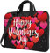 IUBBKI Valentine'S Heart Garden Laptop-Umhängetasche, wasserdicht, tragbar, Laptop-Hülle, Messenger-Aktentasche für Männer und Frauen